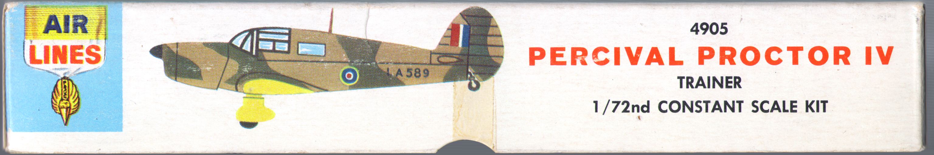 Air Lines 4905 Percival Proctor IV, Lines Bros. Inc., 1964, box
